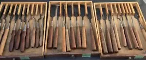 masakatu 政勝 Nomi Japanese Bench Chisels Multi Hollows Ura Sets 27 - Picture 1 of 20