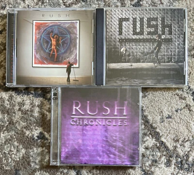 Rush 4 CD Lot Retrospective 1974-1980 Chronicles 2 Disc Roll The Bones CDs - Image 1 of 4
