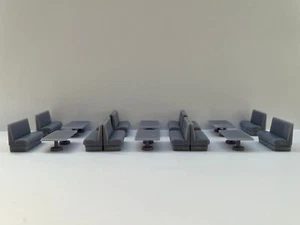 6 SETS Vintage 1960er Fast Food Restaurant Möbel HO Spur 1/48 - Bild 1 von 6