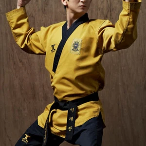 JCALICU POOMSAE Master/High Dan Gold WTF Poomsae Uniform - Picture 1 of 2