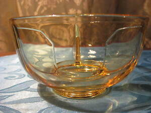 Vintage Fostoria Fairfax Yellow Glass Juice Icer 1927-1944