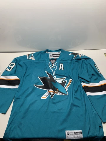 San Jose Joe Thornton #19 Sharks NHL Reebok Hockey Jersey XL Cover