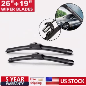 Premium OEM Hybrid silicone 26"+19"All Season Bracketless Windshield Wiper Blade - Foto 1 di 8