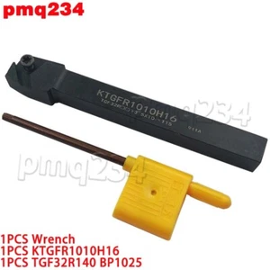 1PCS KTGFR 1010H16 Grooving Cutting Holder + 1PC TGF32R140 BP1025 Carbide Insert - Picture 1 of 7