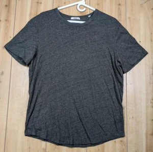 Buck Mason T Shirt Men's Large Dark Grey Heather TriBlend Short Sleeve Crew Neck - Picture 1 of 8