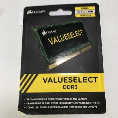 Corsair CMS08GX3M2A1333C9 Laptop Memory 8 GB (2x4GB DDR3 1333Mhz) - NEW - Image 1 of 4