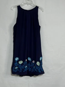 LOFT Outlet Sleeveless Navy Blue Dress Women 8P Summer - Picture 1 of 8
