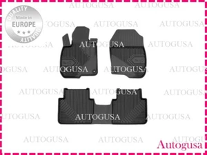 NEW SET LHD BLACK RUBBER FLOOR MATS CAR LINERS ALL WEATHER FOR CR-V CRV 18-23 - Picture 1 of 5