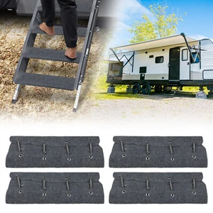 4 Pack RV Camper Step Covers with Install Hooks for RV Mobile Home Campers Vans - Picture 1 of 10