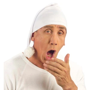 Schlafmütze ZIPFELMÜTZE weiß Hochzeit Mittelalter Mütze Nachthaube Nachtmütze - Bild 1 von 1