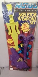 Masters Of The Universe SKELETOR WEAPONS SET 1983 Mattel made In U.S.A. - Foto 1 di 14
