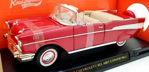 Road Signature 1/18 Scale Diecast 92108 - 1957 Chevrolet Bel Air - Red - Picture 1 of 5