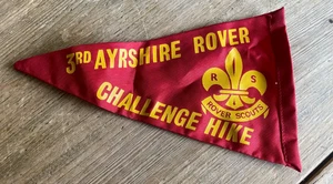 BOY SCOUTS - ROVER SCOUTS - AYRSHIRE - 3RD AYRSHIRE ROVER CHALLENGE HIKE PENNANT - Picture 1 of 5