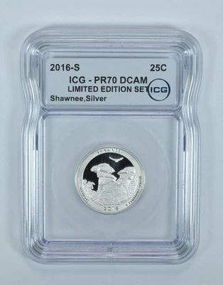 2016-S ATB Quarter Shawnee Silver Limited Edition PR70 DCAM ICG *9108 - Image 1 of 4