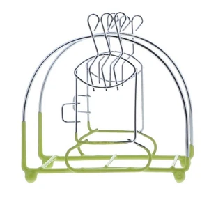 Wire Napkin Holder With Coffee Cup Green Kitchen Decor Dining Table - Picture 1 of 4