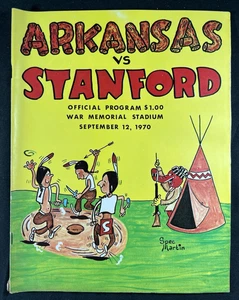 1970 Stanford @ Arkansas Razorbacks Football Program Jim Plunkett Heisman Year - Picture 1 of 14