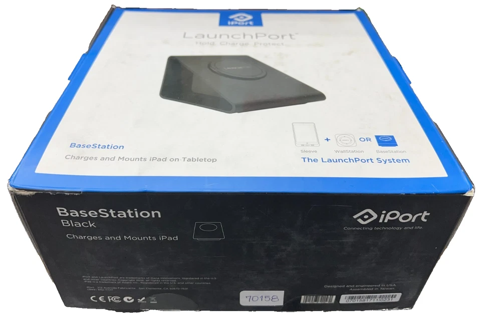 iPort LaunchPort iPad Wireless Charging System Base Station & AC Adapter Black - Image 1 of 2