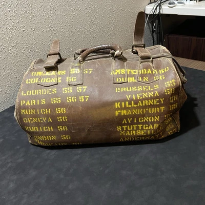 Bolso Médico de Cuero Gladstone De Colección Años 50 Ejército Teatro MedKit Trench Arte Estuche Foto 1 de 4