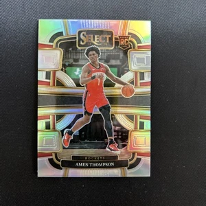 2023-24 Panini Select Amen Thompson Rookie Concourse Silver Prizm Parallel SP - Picture 1 of 2