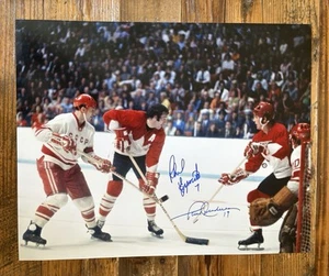 Phil Esposito Paul Henderson 1972 Summit Series Autographed 8x10 Team Canada - Picture 1 of 3