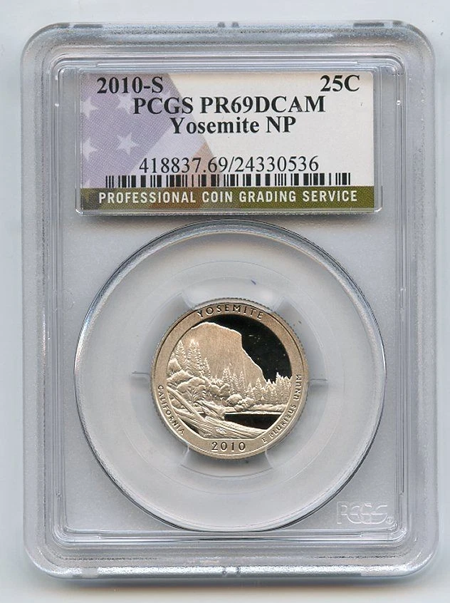 2010 S 25C Clad Yosemite Quarter PCGS PR69DCAM - Image 1 of 1