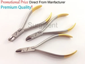 Dental Distal End Cutter Hard and Soft Wire Orthodontic Pliers set of 3 Pcs - Picture 1 of 3