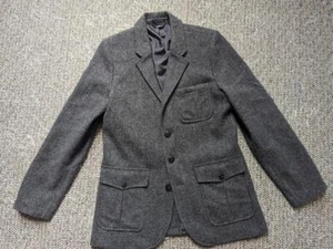 LL BEAN signature TWEED blazer 38R jacket gray DONEGAL WOOL sportscoat jacket - Picture 1 of 9