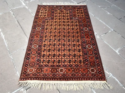 Fabulosa alfombra tribal antigua 39"" x 64"" artículo de coleccionista diseño de oración alfombra tribal Foto 1 de 4