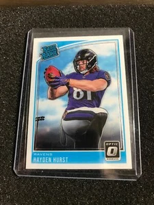 2018 Donruss Optic Football Hayden Hurst #189 Rated Rookie RC Baltimore Ravens - Picture 1 of 2