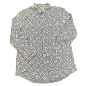 Scandia Woods men size large pearl snap button down shirt unisex diamond western - Picture 1 of 7
