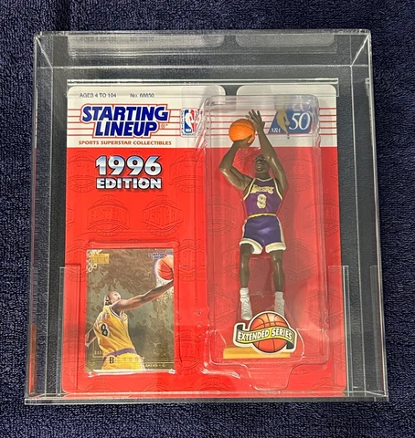 1996 Ext Series Starting Lineup Kobe Bryant Rookie AFA 85, 70, 85 Lakers EX+ Cover