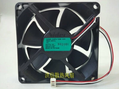 1pcs  Nidec D08K-24PU 09B (AX) DC24V 0.13A 8CM 8025 Inverter Fan 3pin - Image 1 of 3
