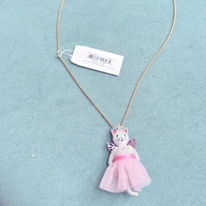 Betsey Johnson Rhinestone Ballerina Angel Necklace NEW - Picture 1 of 7