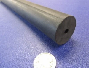 Neoprene Tube Black 75A 1 1/4" OD x 1/4" ID x 1/2" Wall x 36" Length - Picture 1 of 12