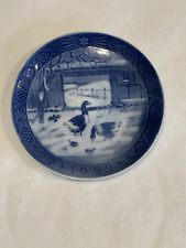 Royal Copenhagen Collectors Winter Christmas Plate In The Old Farmyard 1969