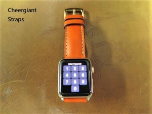 Apple watch leather watch strap hand made watch straps MIT 蘋果手錶牛皮手工錶帶可訂顏色和錶帶長度 - Picture 1 of 24
