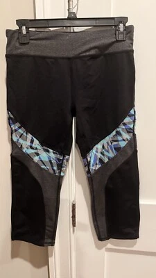Leggings capri negros multicolores talla M Marc New York Performance para mujer Foto 1 de 2