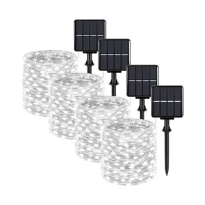 Extra-long 288FT Solar Fairy String Lights, 4-Pack Each 72FT 200 LED Outdoor ... - Picture 1 of 7