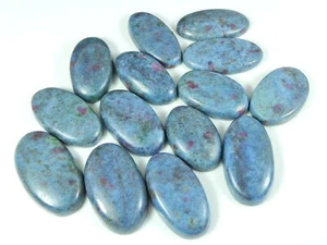 28-31MM Natural Ruby Kynite Oval Cabochon Loose Gemstone 14Pcs Lot 480Cts - Picture 1 of 7