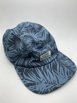 Antigua gorra de béisbol azul marino gorra mujer talla única ajustable patrón de palma fronda Foto 1 de 4