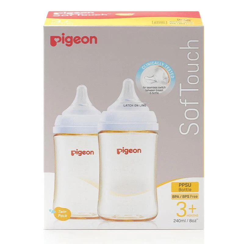 Garrafa Pigeon SofTouch PPSU 240ml pacote duplo - Imagem 1 de 1