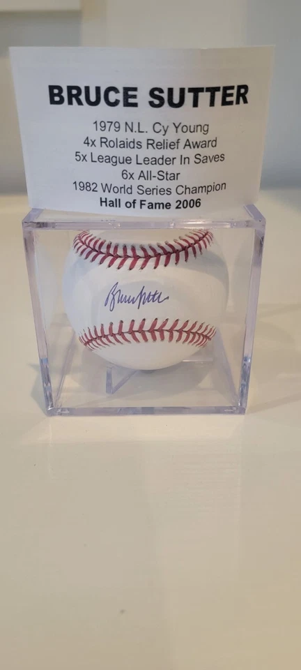 BRUCE SUTTER SIGNED AUTOGRAPHED OML BASEBALL!  Cubs, Cardinals, Braves!   - Image 1 of 1