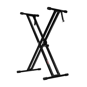 Supporto Tastiera 5Core Doppio X Stile Sollevamento Regolabile Pianoforte Alzata per 49 - 88 Tasti - Foto 1 di 8