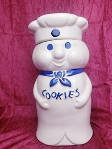 Vintage 1973 Pillsbury Doughboy Ceramic Cookie Jar White Kitchen/Home Decor - Picture 1 of 9