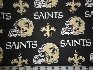 NFL New Orleans Saints Baumwollstoff 9" x 56" schwarz - Bild 1 von 1