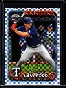 Wyatt Langford 2024 Topps Chrome Update #USC35 X-Fractor Rookie - Picture 1 of 2
