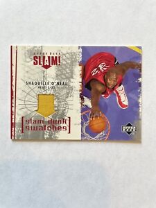 Upper Deck Shaquille O’Neal Slam Dunk Swatches Game Used Jersey Relic Card