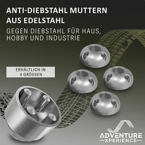 Hochwertige Edelstahl Anti-Diebstahl Sicherheitsmuttern Diebstahlsicherung - Bild 1 von 30