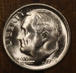 1952 S CH BU Roosevelt Dime de OBW Rolls - Imagen 1 de 2