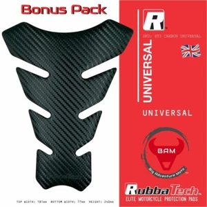 RubbaTech universal sports motorcycle plain rubber tank pad - bonus bundle pack - Picture 1 of 5